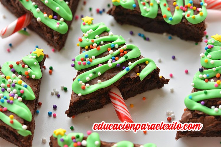 Christmas Tree Brownies | Greens & Chocolate