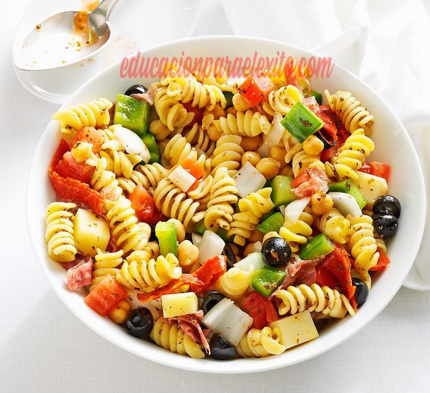 Rainbow Antipasto Pasta Salad