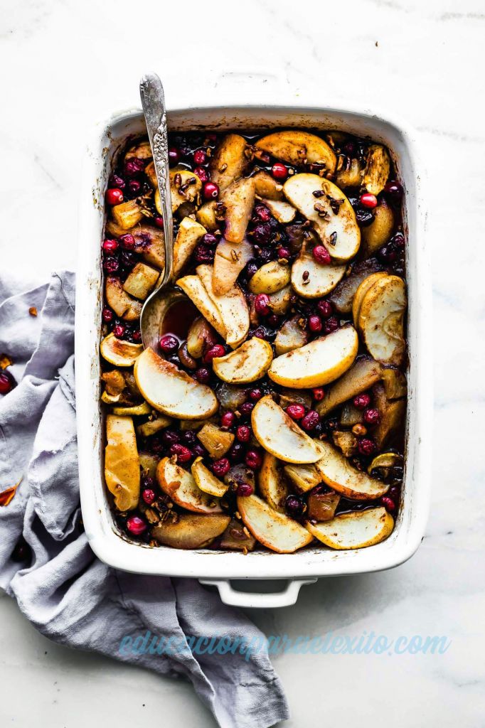 Healthy Christmas Recipe Easy Spiced Hot Fruit Bake