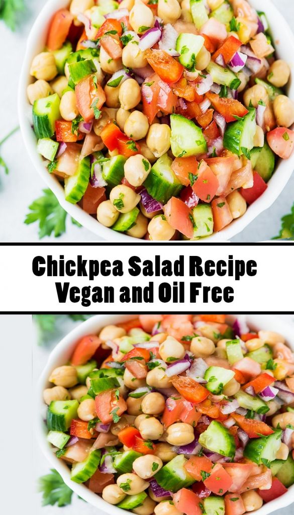 Chickpea Salad Recipe Vegan and Oil Free - Educacionparaelexito