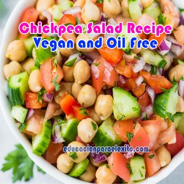 Chickpea Salad Recipe Vegan and Oil Free