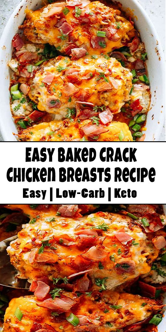Easy Baked Crack Chicken Breasts Recipe - Educacionparaelexito