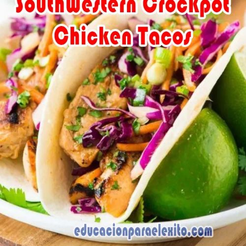 Healthy Southwestern Crockpot Chicken Tacos Recipe Educacionparaelexito