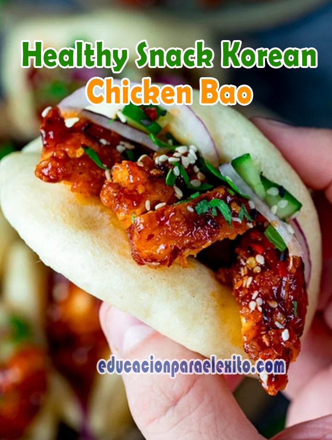 Healthy Snack Korean Chicken Bao recipe