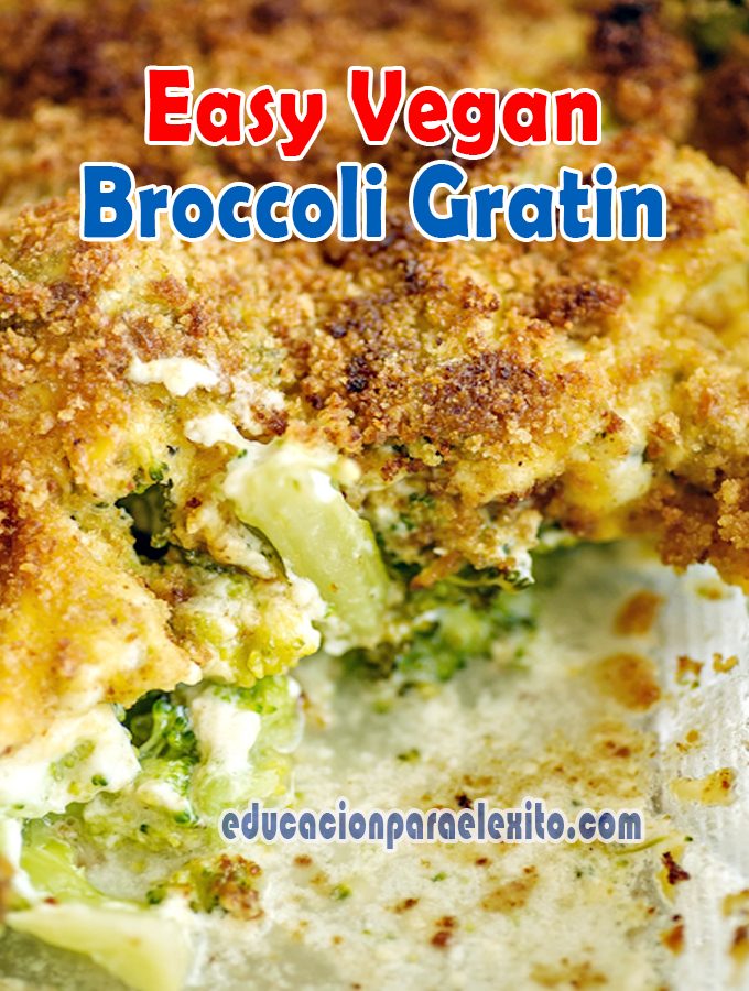 Easy Vegan Broccoli Gratin