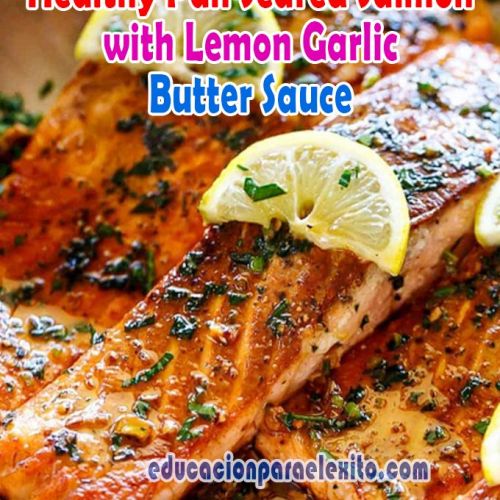 Healthy Pan Seared Salmon with Lemon Garlic Butter Sauce ...